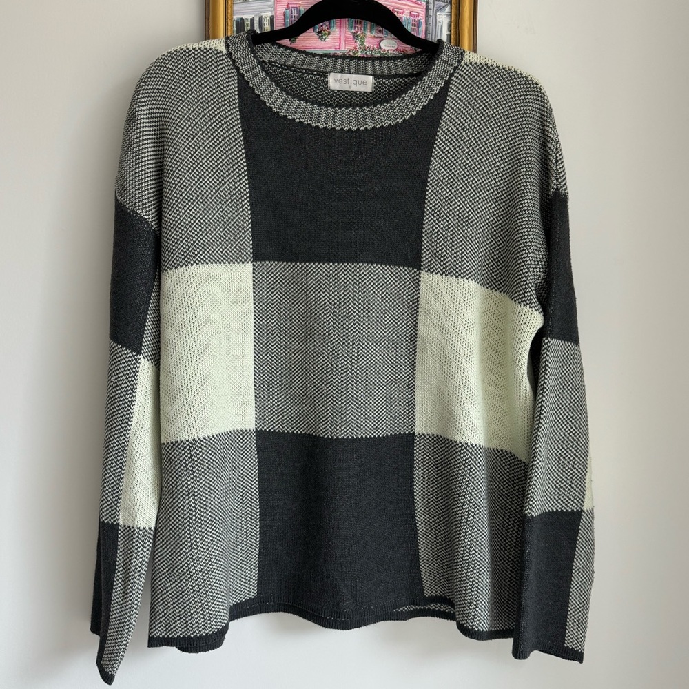 Black & White Checkered Sweater